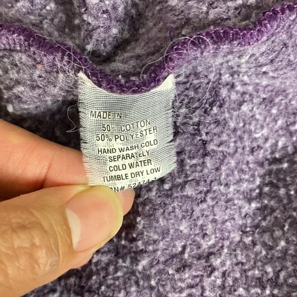 FREE CITY Sweatshirt Giant Open Hand Raglan in Purple women’s Size S - Picture 7 of 10